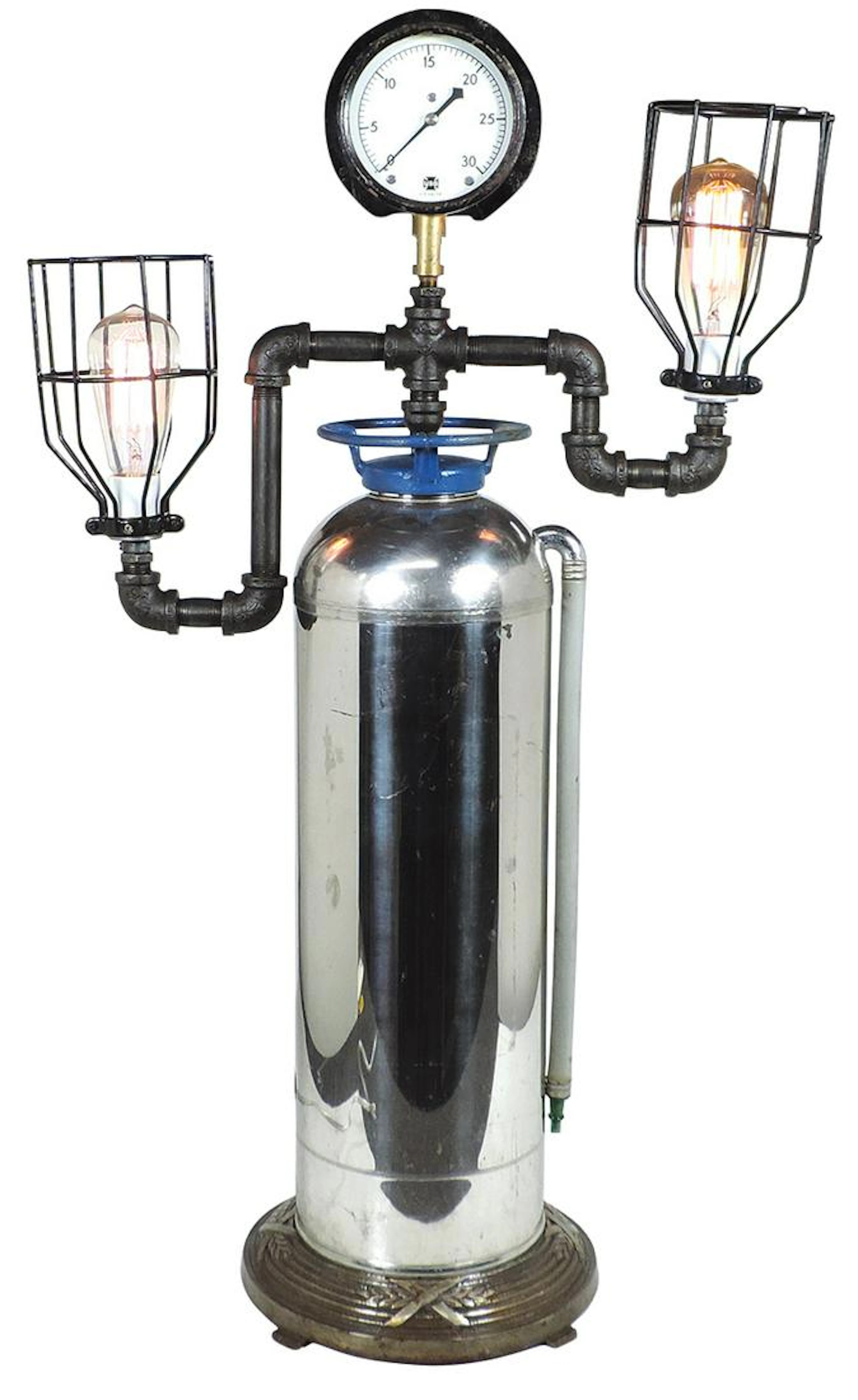 Industrial Design/Steampunk, fire extinguisher table