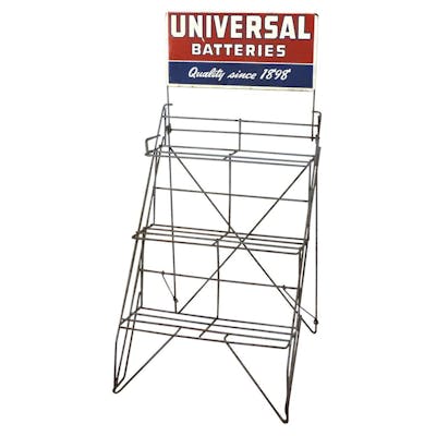 Battery Display Rack, Universal Batteries metal rack for 6 batteries ...
