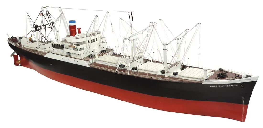 Toy Ship, Model Steam Freighter, kit built American Scout, highly ...