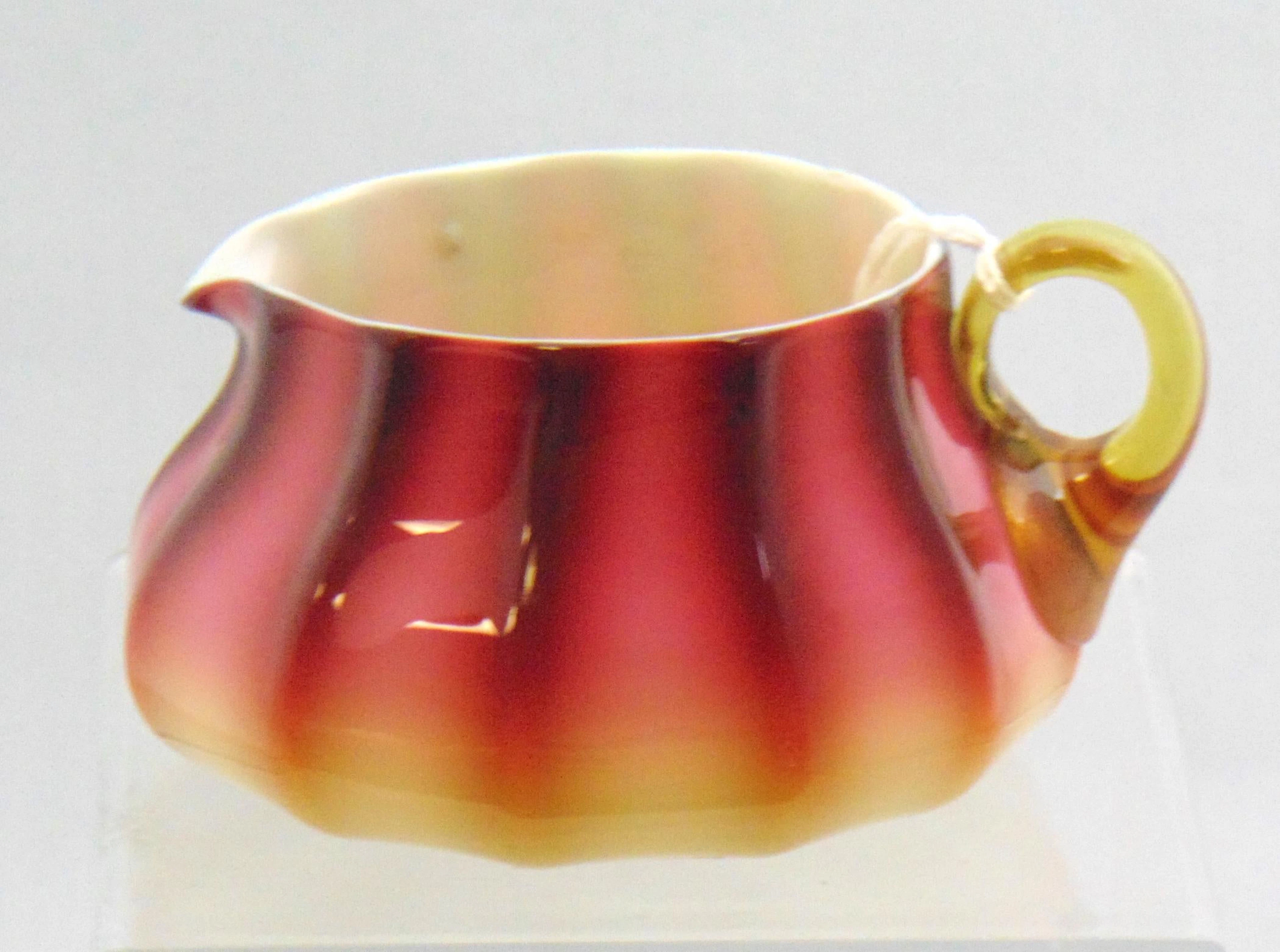 New England Plated Amberina creamer