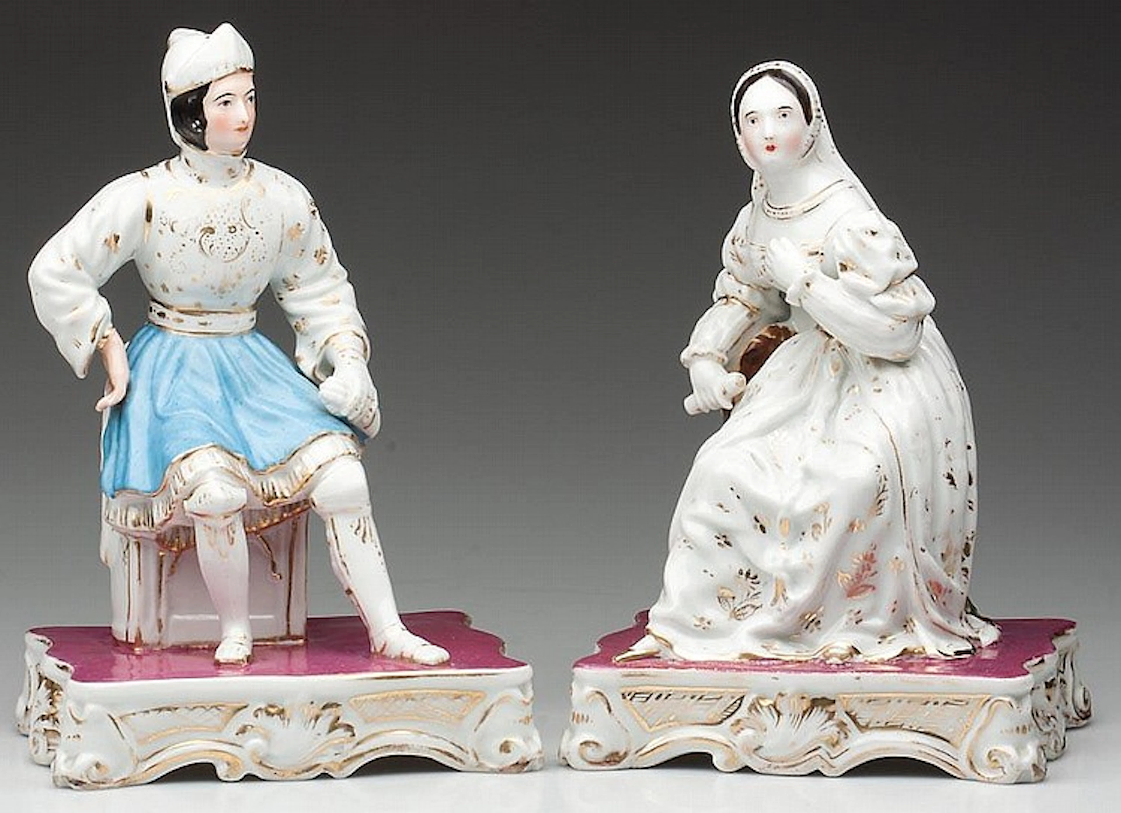 "OLD PARIS" PORCELAIN ITEMS, LOT OF TWO