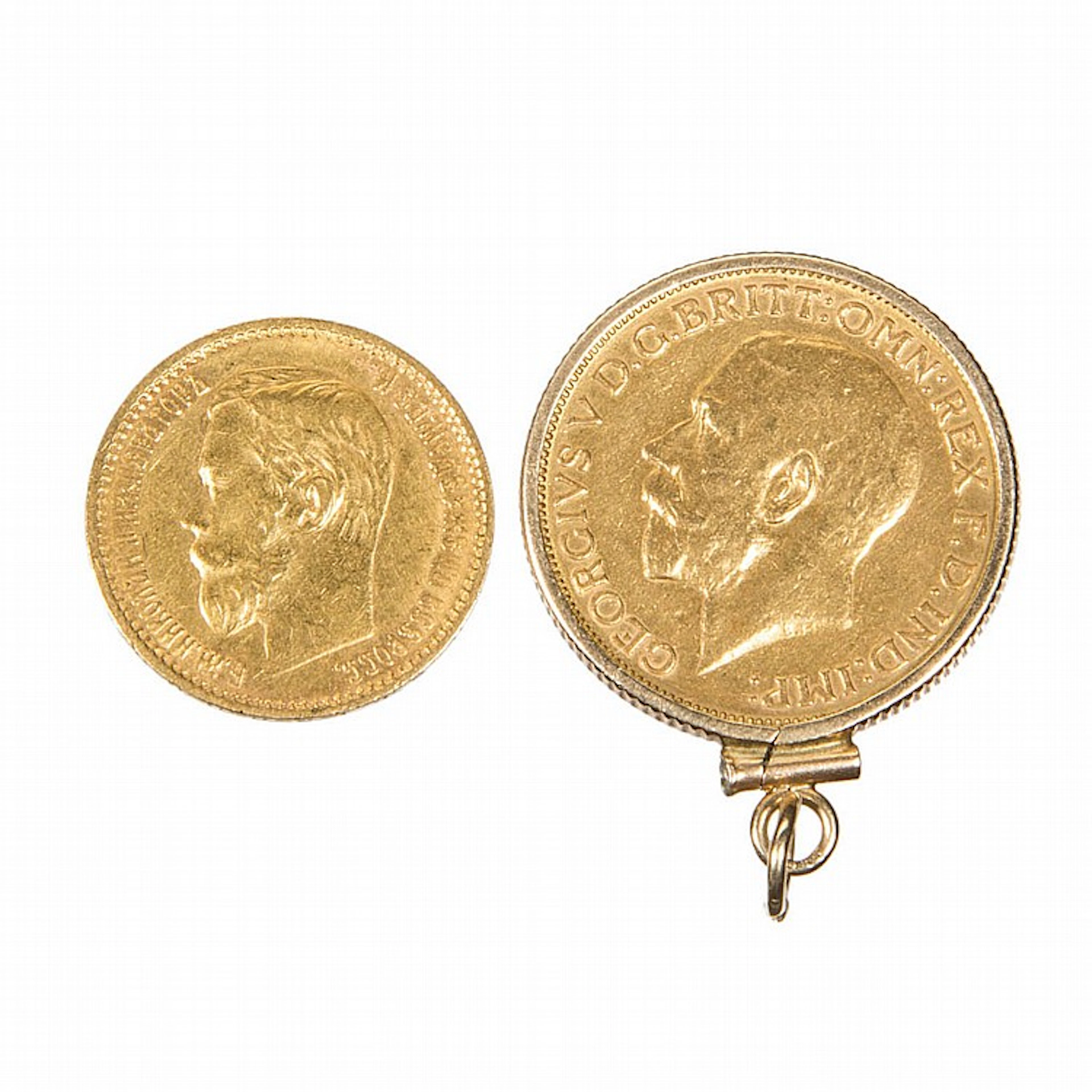 VINTAGE FOREIGN GOLD COINS, LOT OF TWO