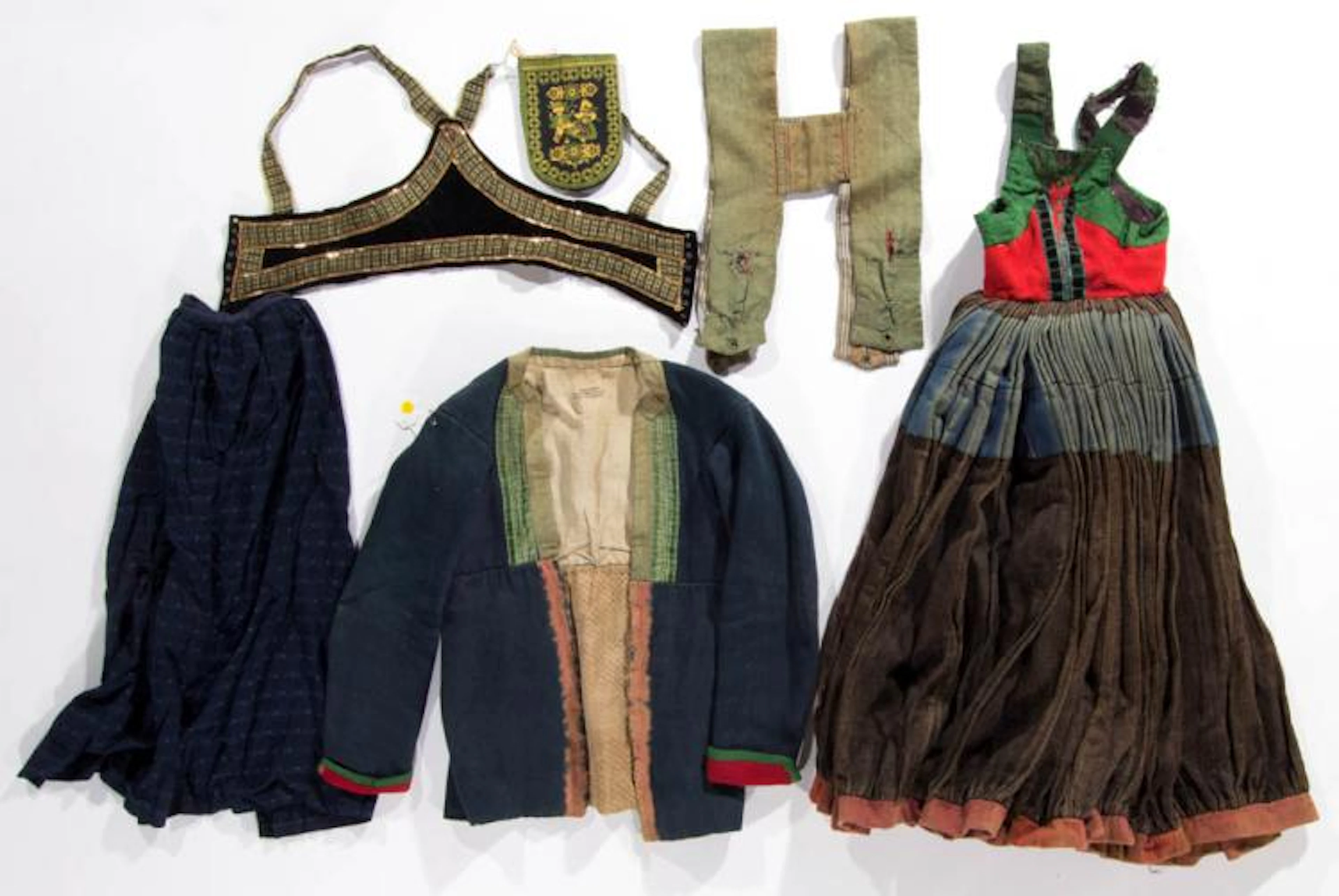 TYROLEAN ETHNIC TRADITIONAL FOLK COSTUME, LOT OF FIVE