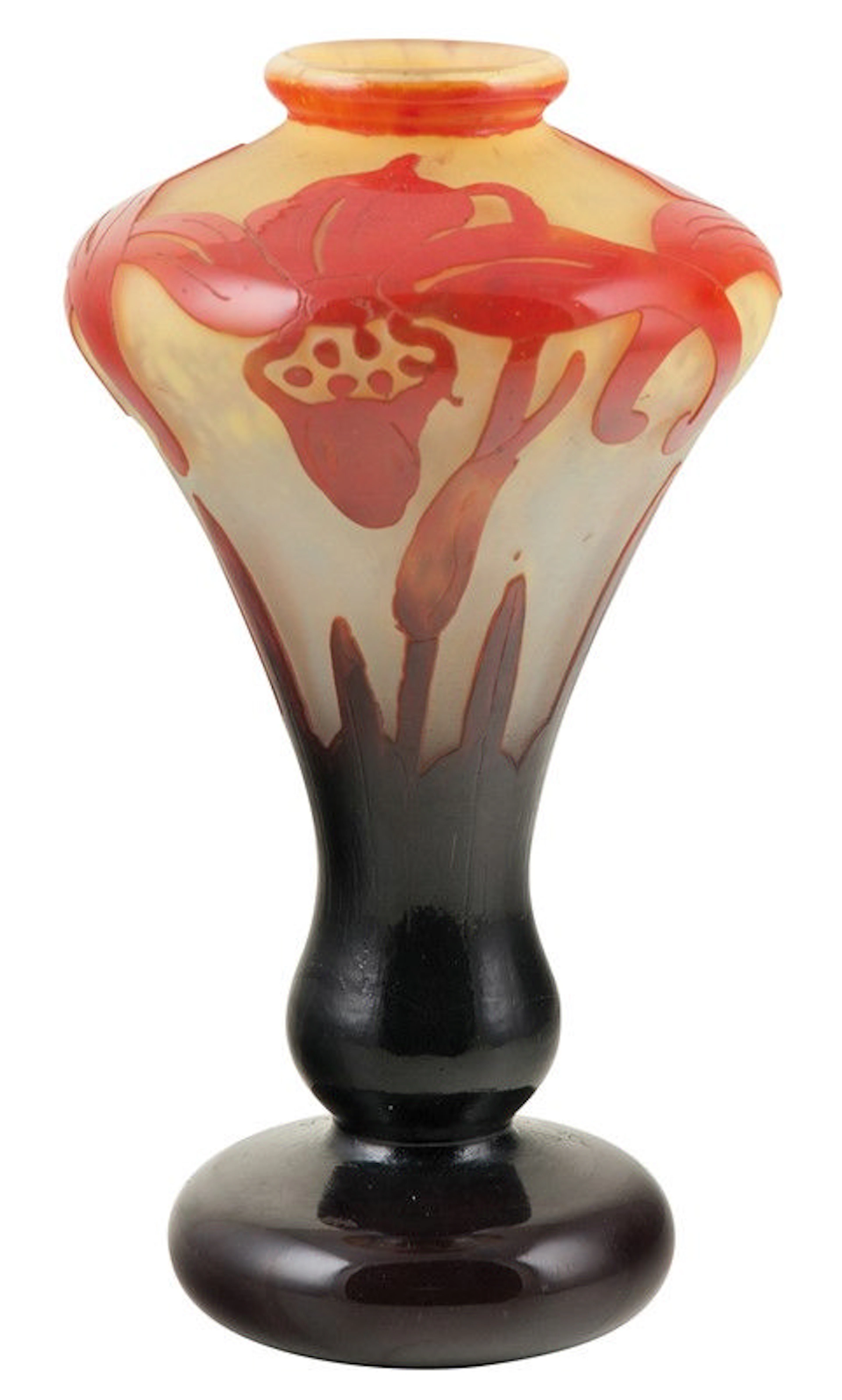 Le Verre Français. France. Art Deco. Años 1924 - 1927. - "Vase Orchidées" - G