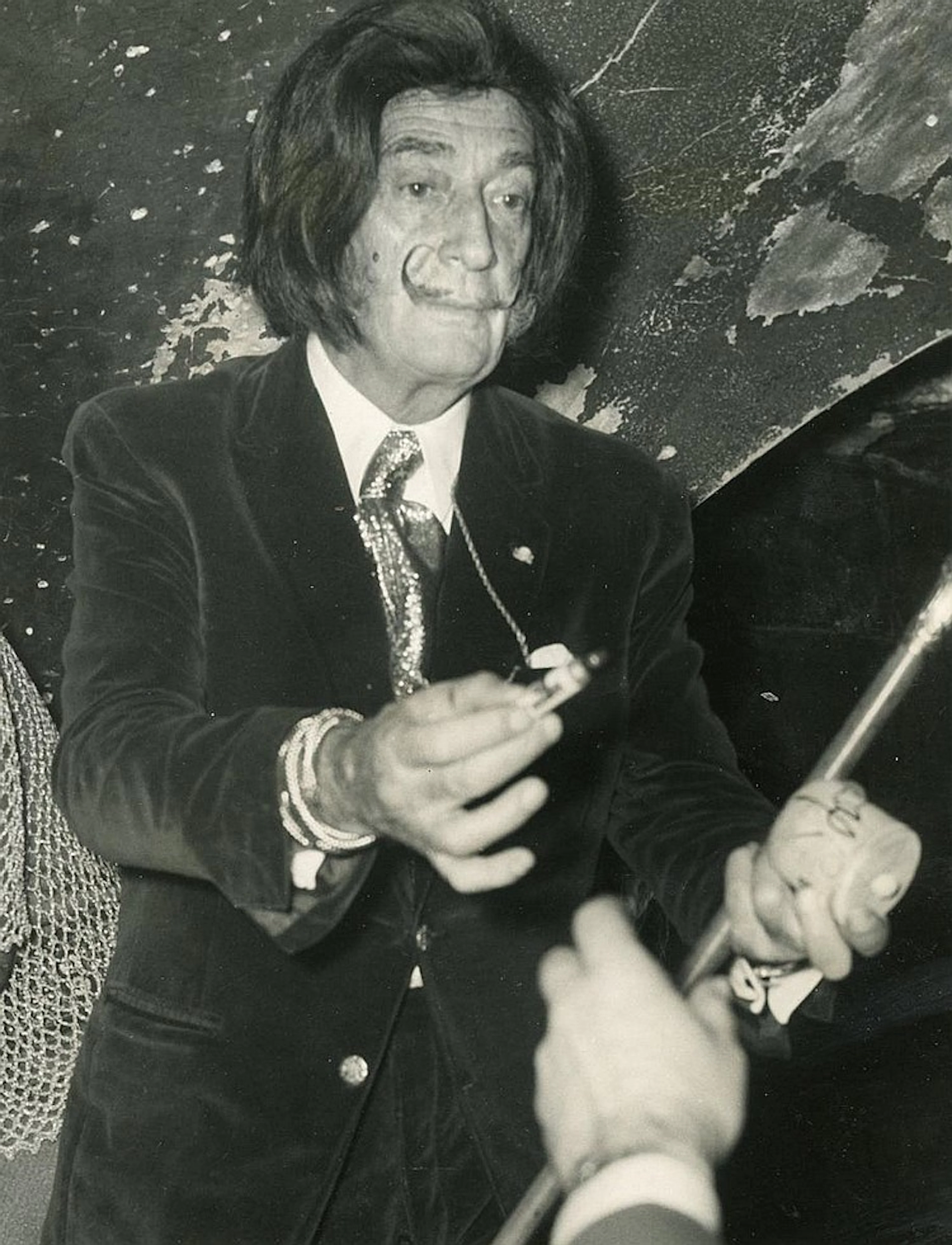 Salvador Dalí. Original photograph. Paris, 1968.