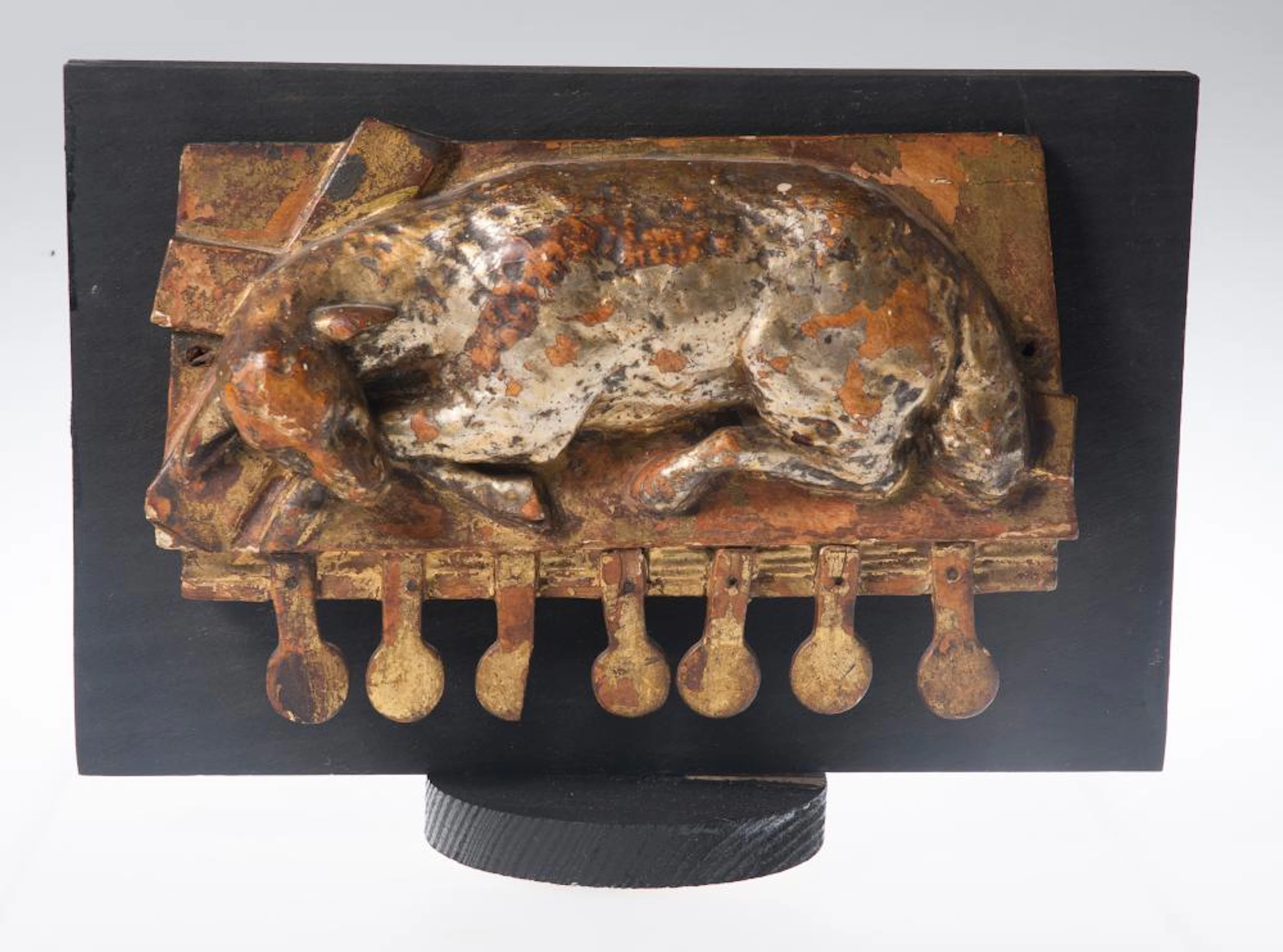 "AGNUS DEI". GILDED AND SILVER-GILDED RELIEF. 17TH CENTURY.