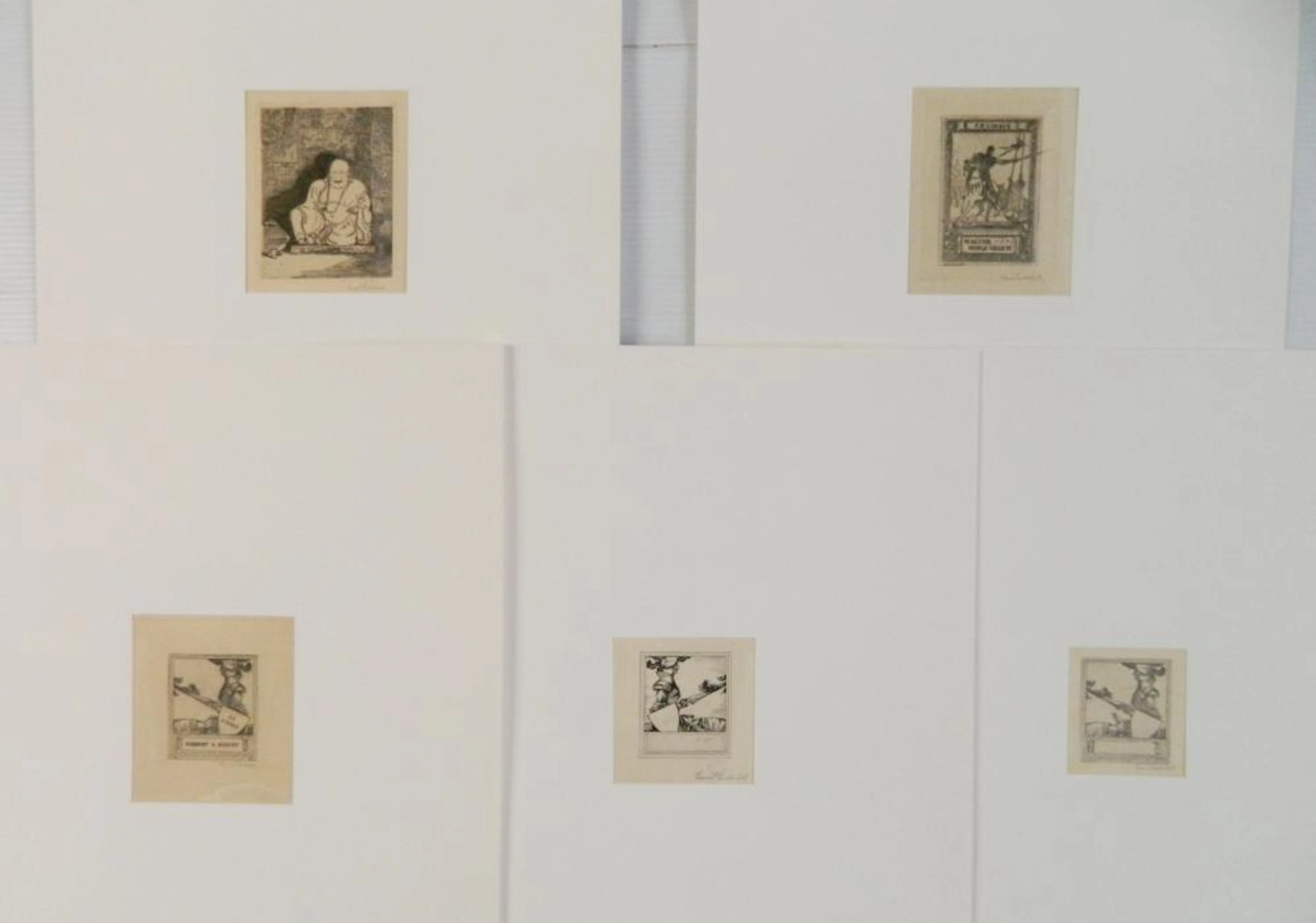 Ernest Melchert 1 drawing and 4 prints