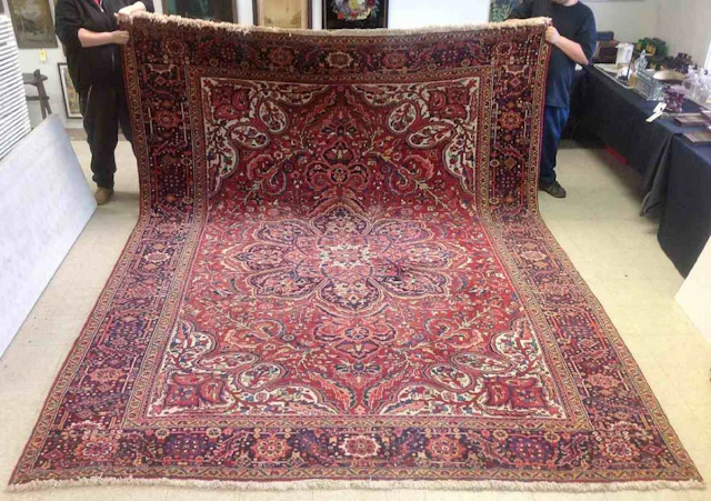 Older estate handmade oriental rug 13' 5" x 9' 9"