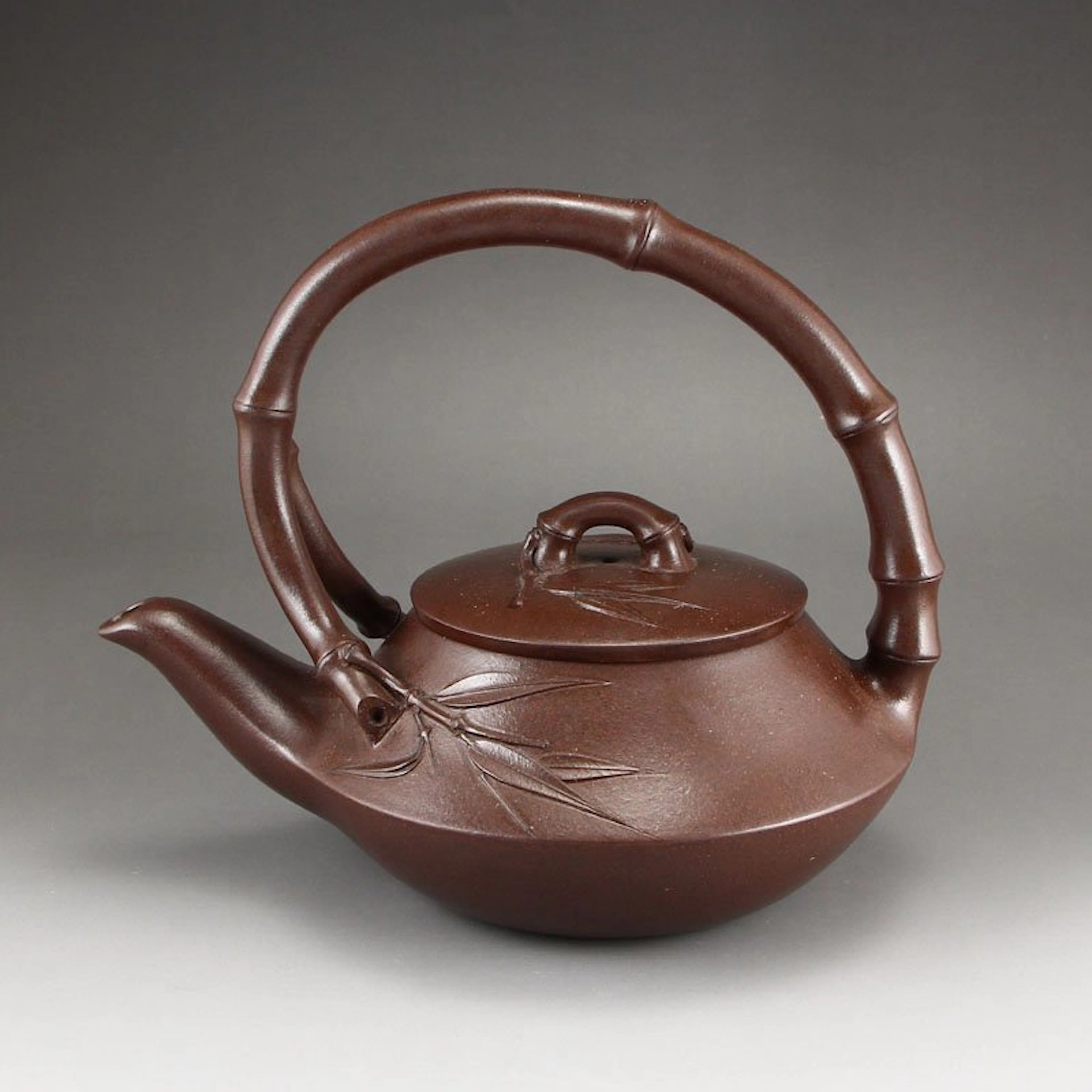 Yixing Zisha Clay Bamboo Style Teapot - Maoguoqiang
