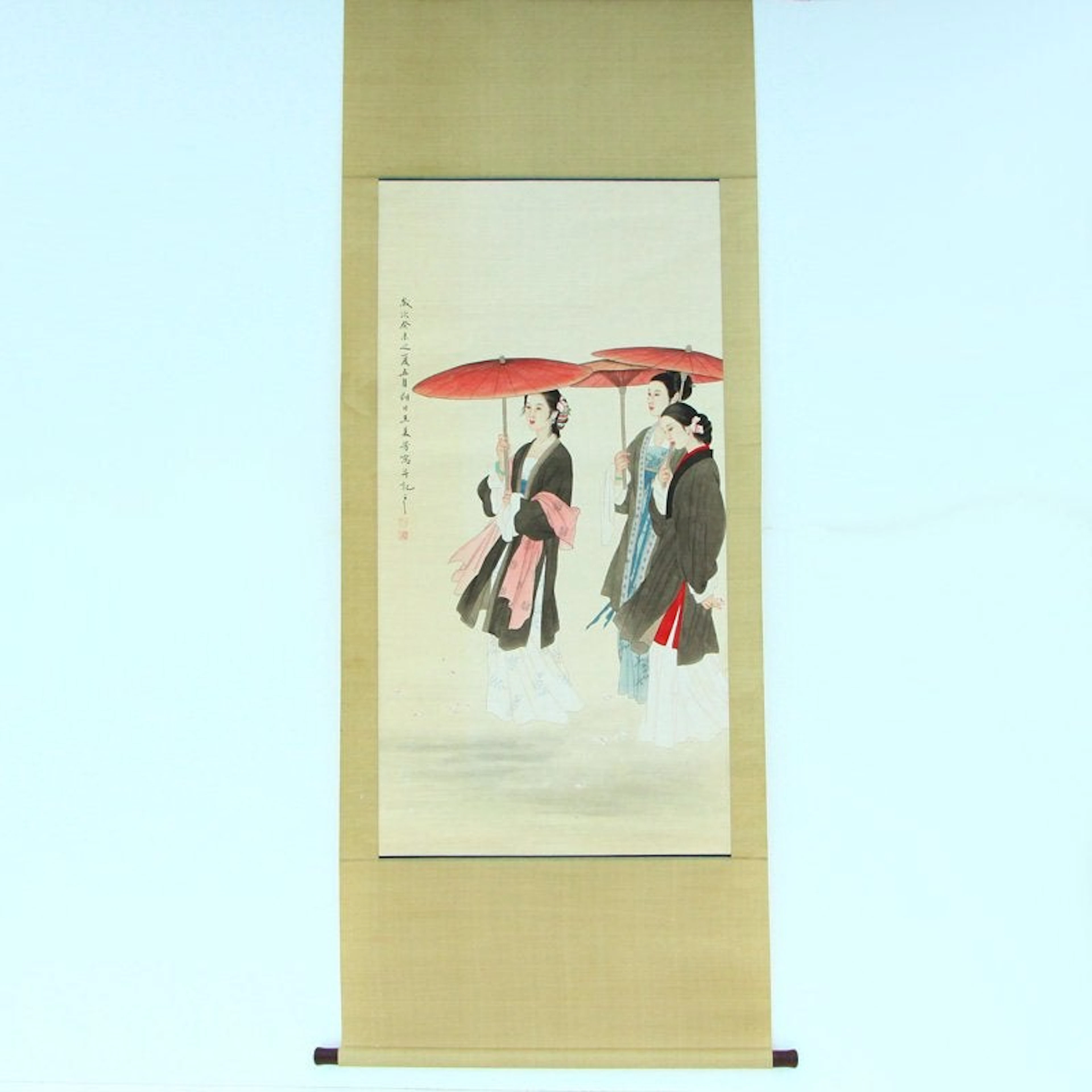Chinese Watercolour On Xuan Paper Figures Painting