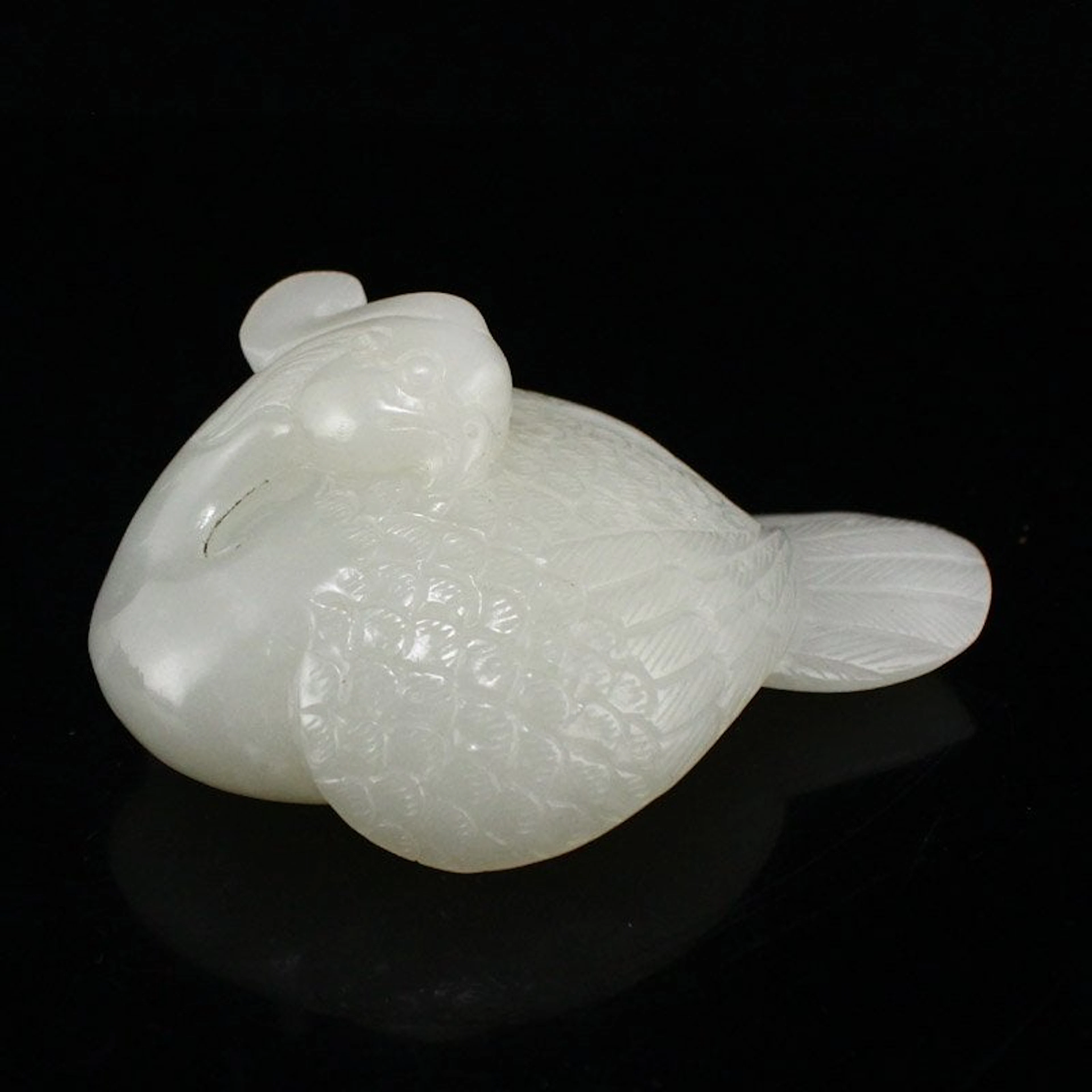 Superb Chinese Hetian Jade Divine Bird Statue