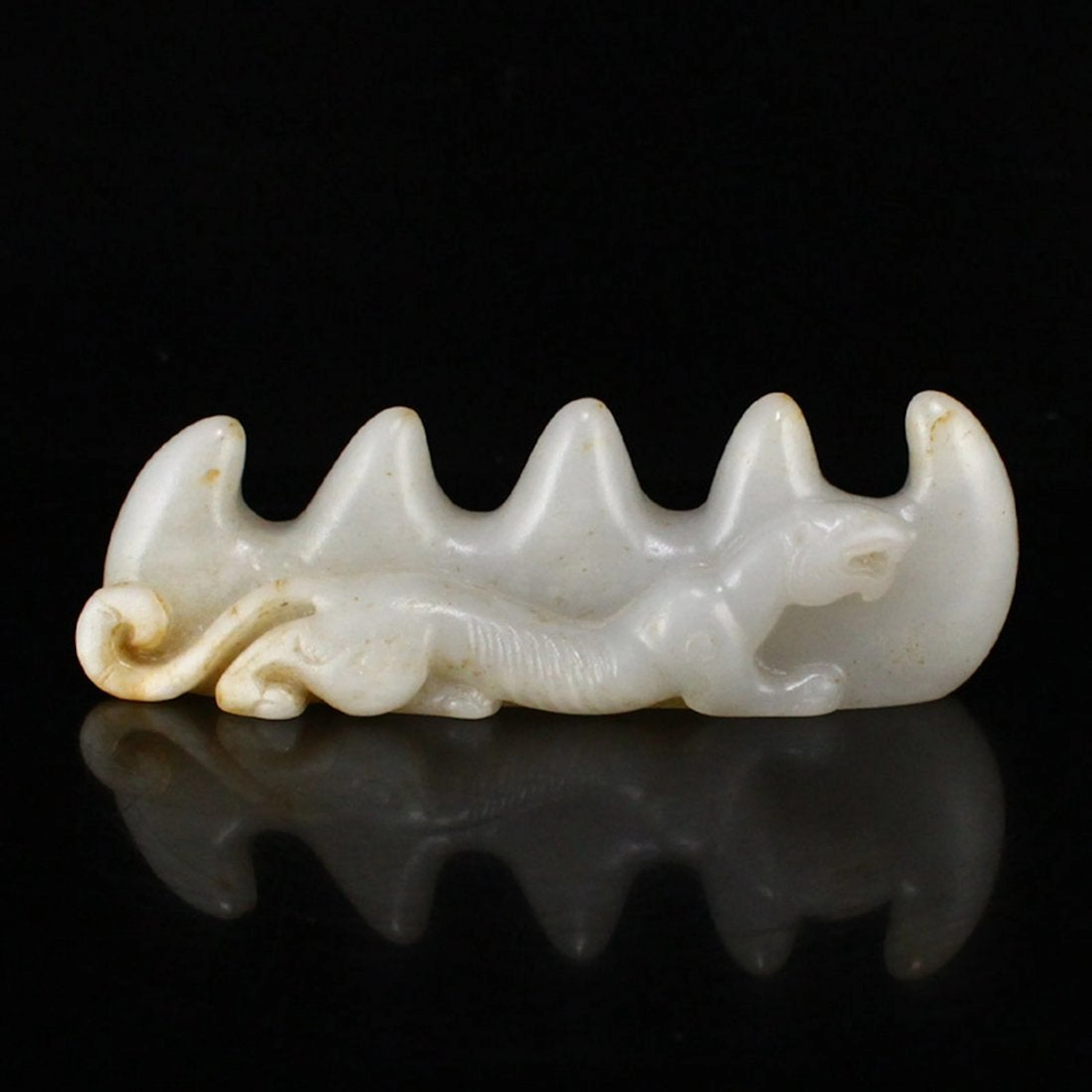Chinese Hetian Jade Brush Pen Shelf