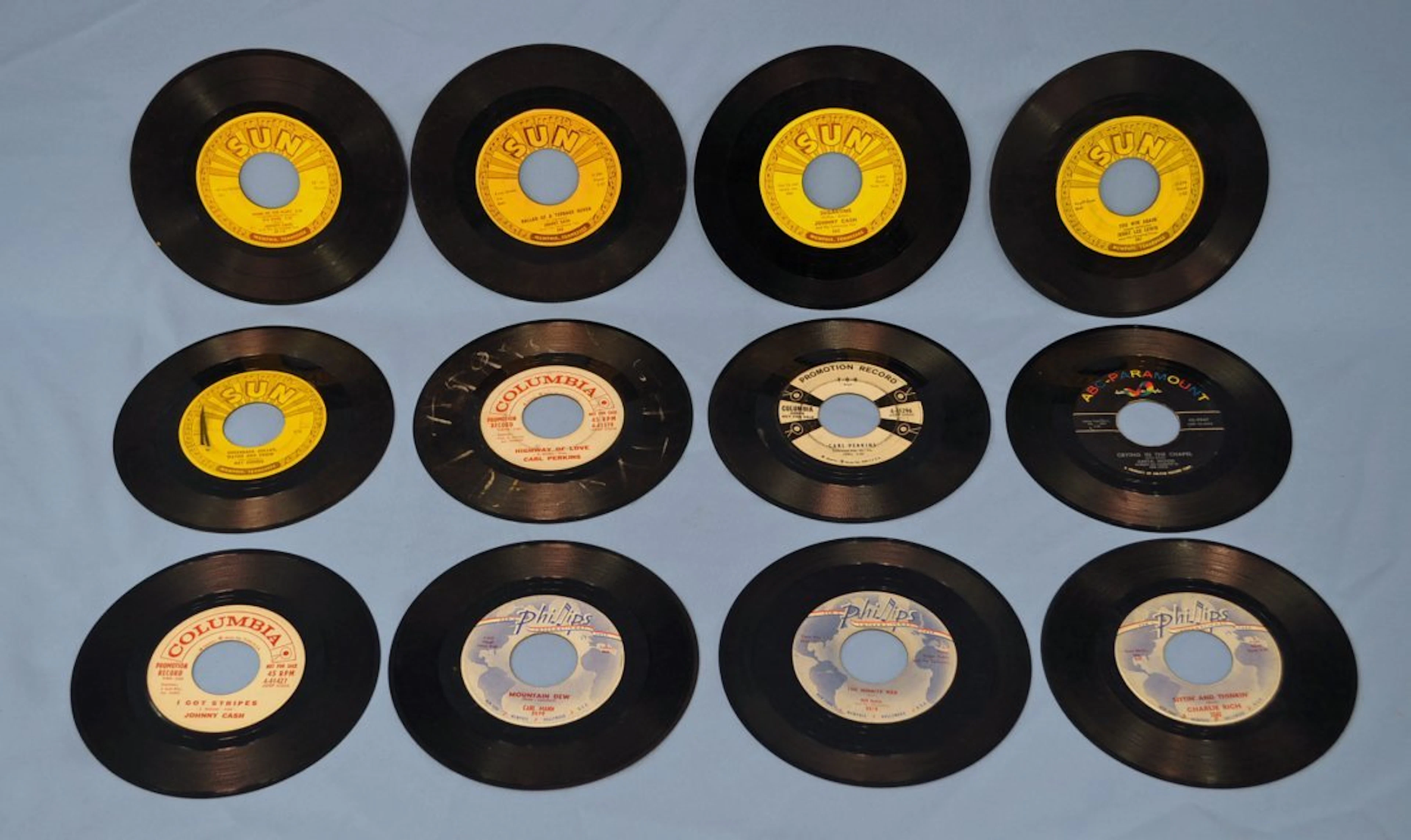 12 - 45 Records - Sun, Phillips, Etc., Cash, Perki