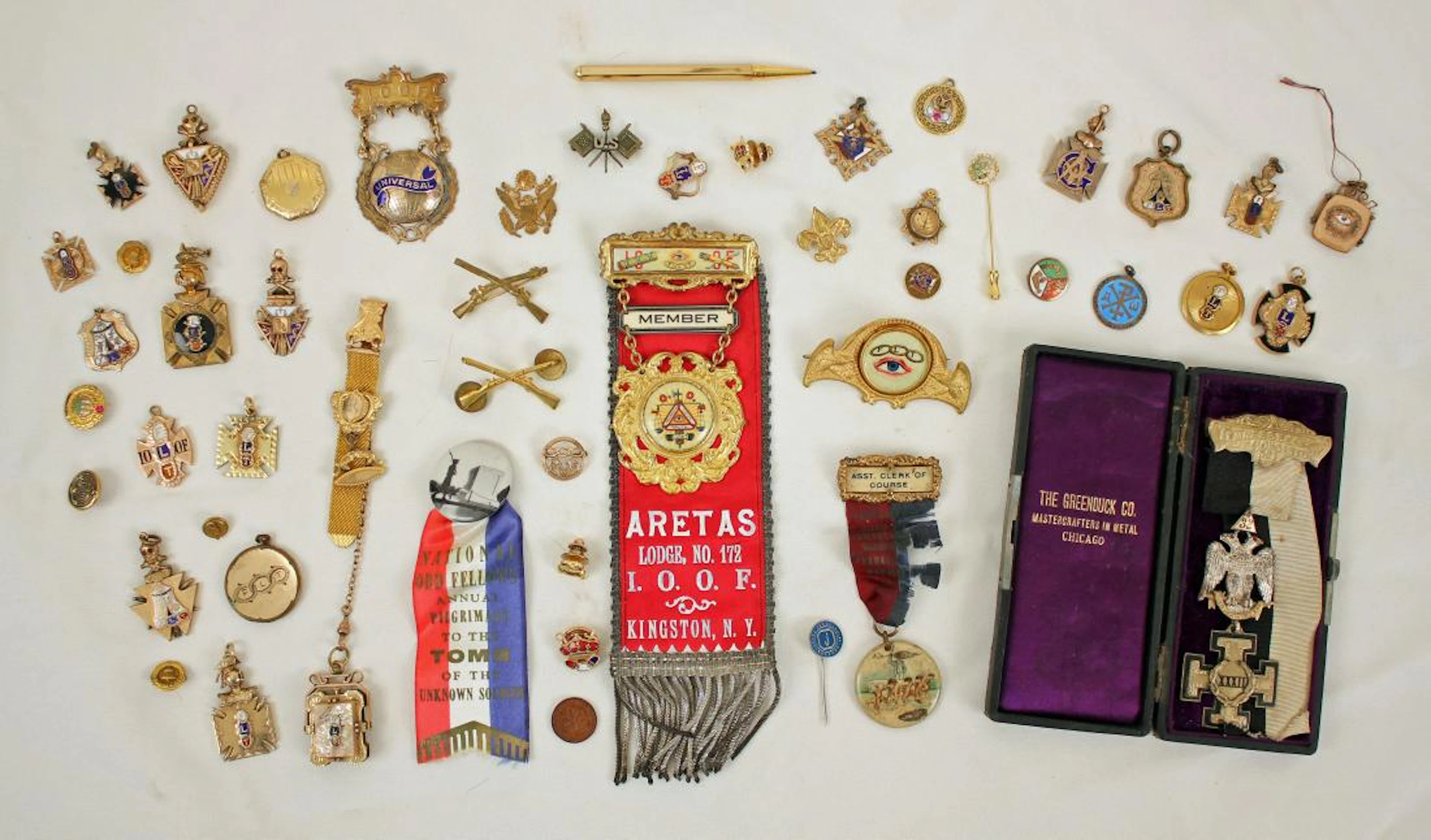 Large Group of Fraternal Organization Regalia