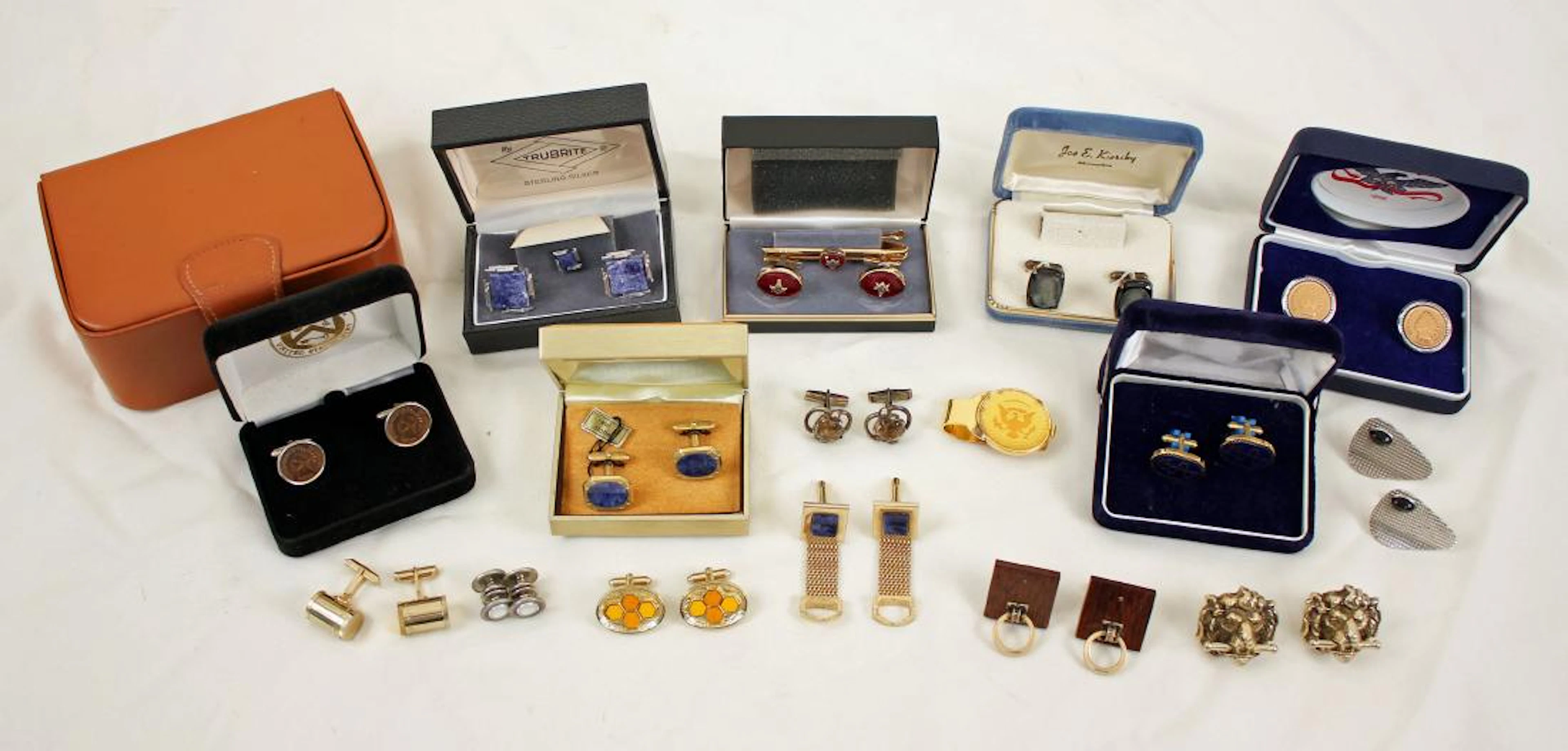 Large Group of Men's Cufflinks w/ U.S Coins